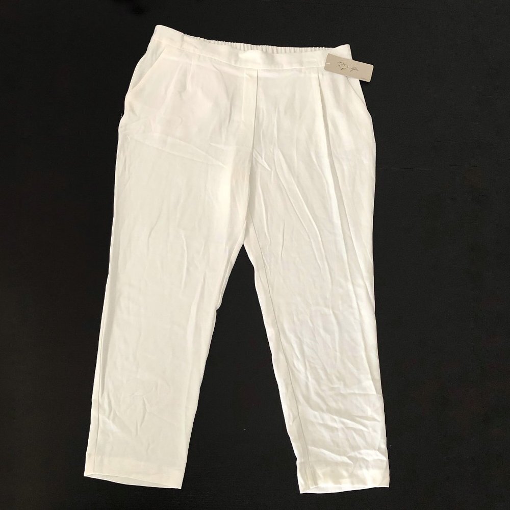 Stitch Fix RD Style White Cropped Straight Pants NWT